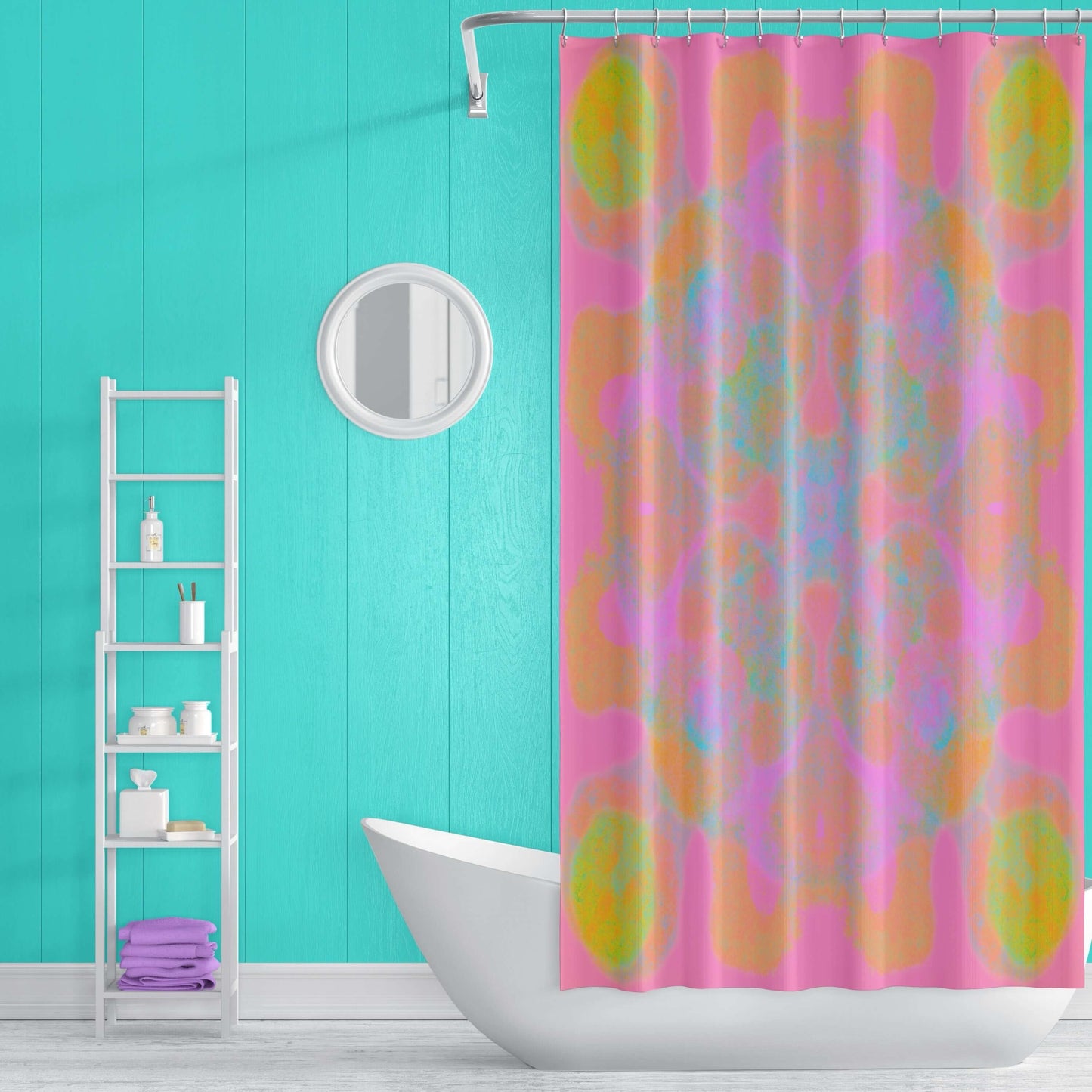 Mandala Abstract Art Colorful Shower Curtain