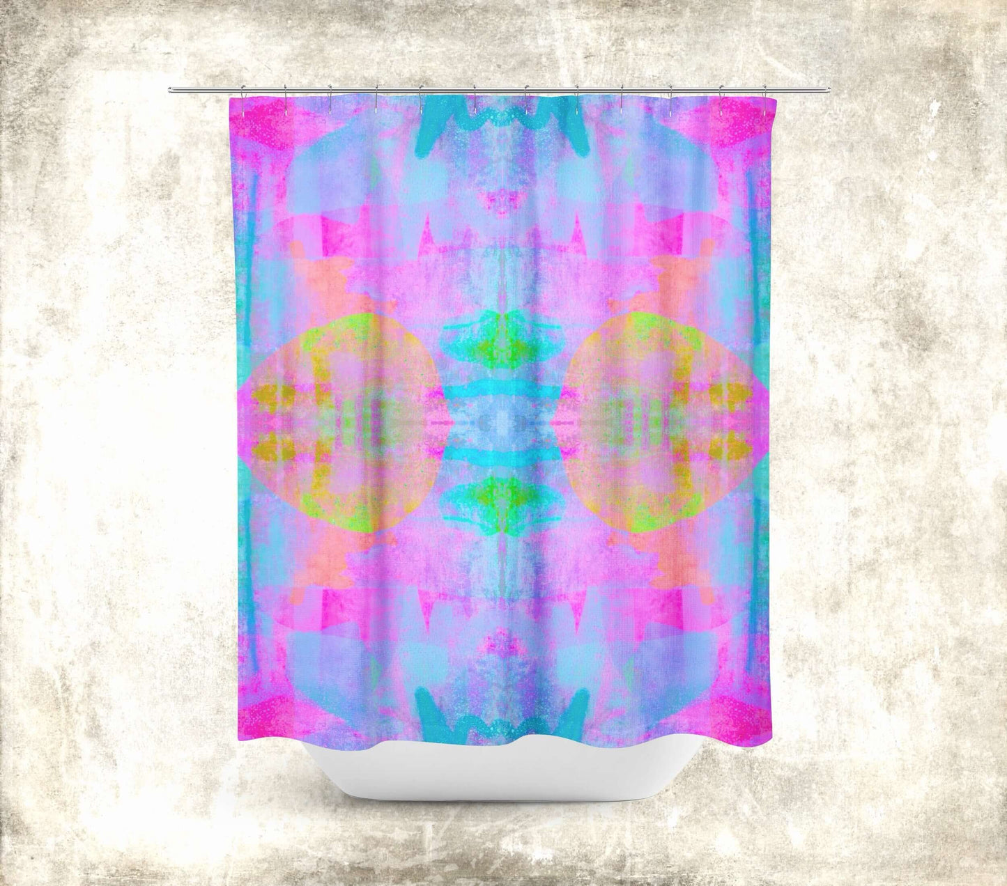 Libra Abstract Art Colorful Shower Curtain