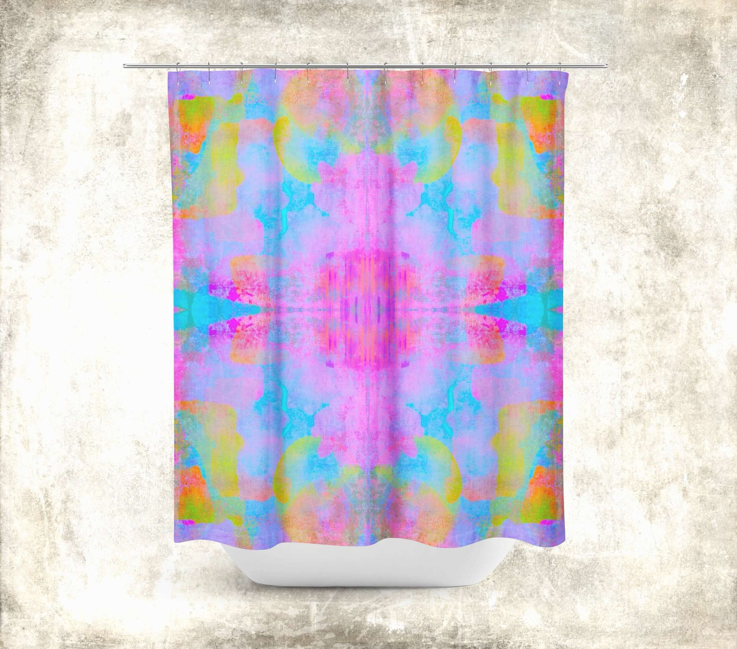 Haze Abstract Art Colorful Shower Curtain