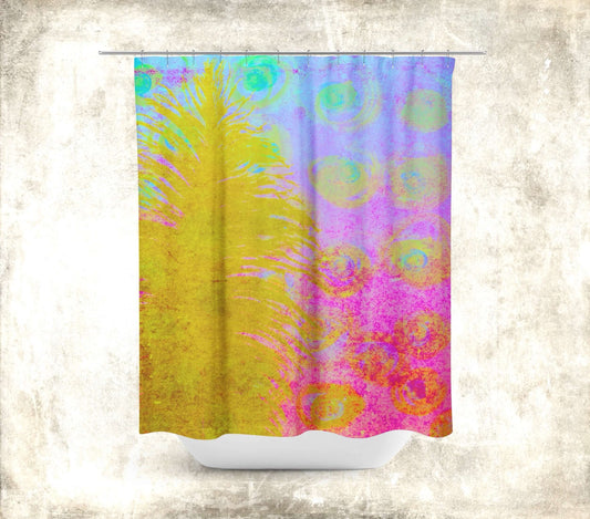 Fantasia Abstract Art Colorful Shower Curtain