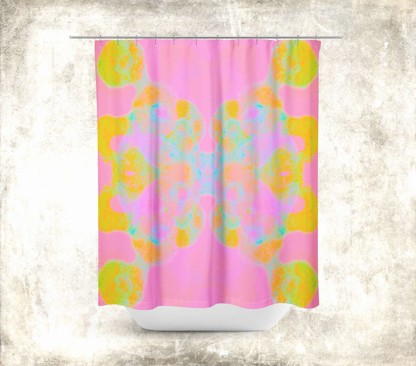 Double The Fun Abstract Art Colorful Shower Curtain