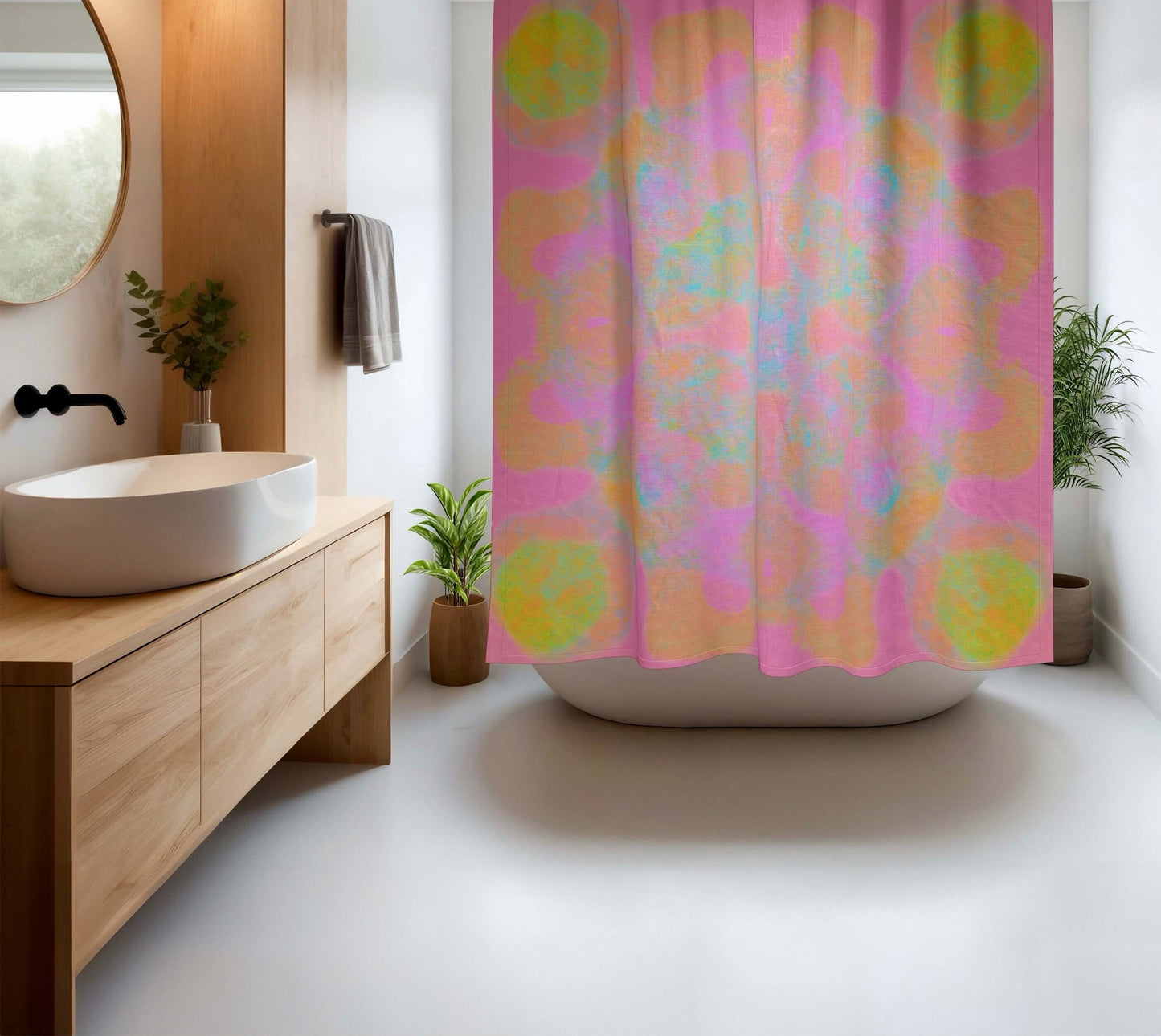 Mandala Abstract Art Colorful Shower Curtain