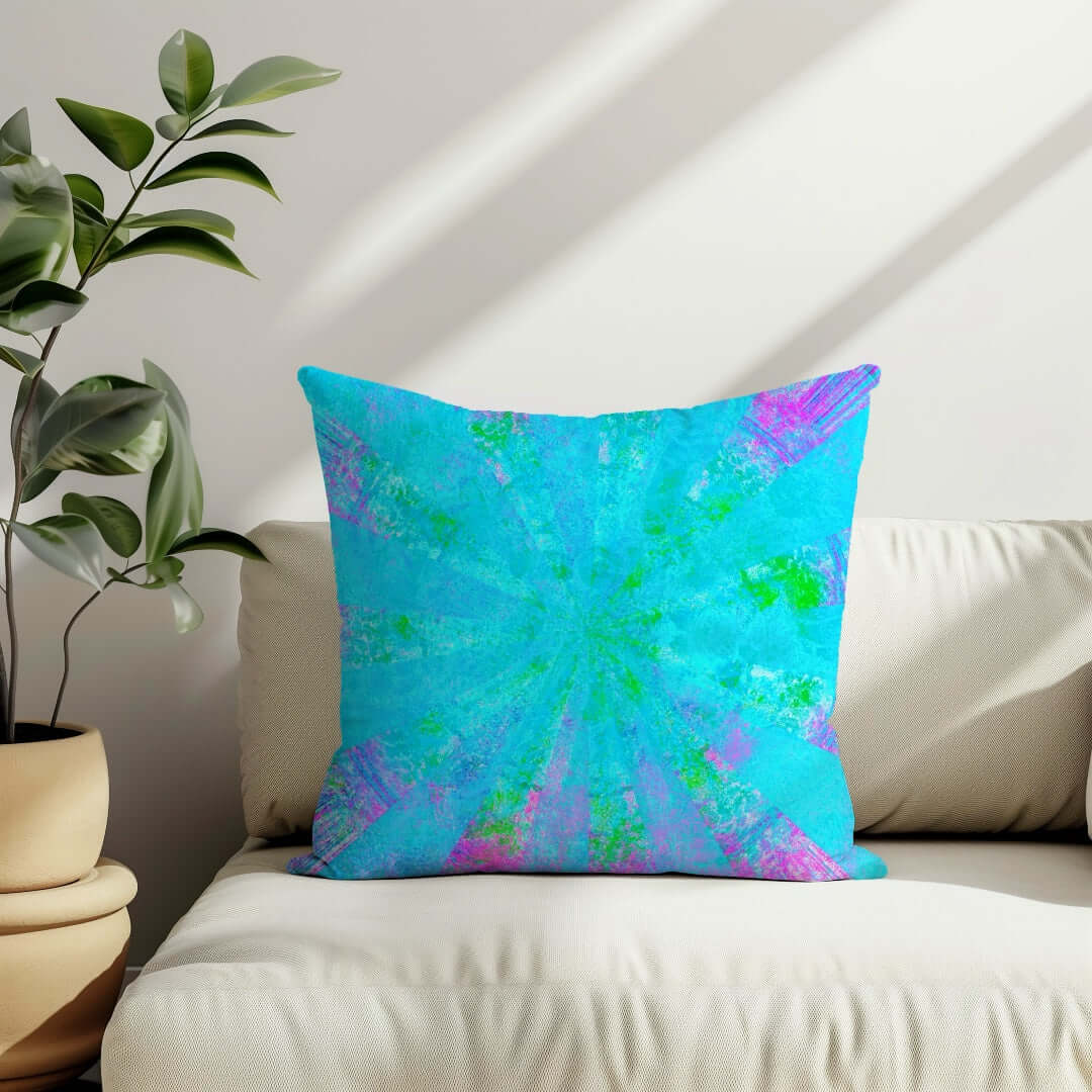 Blue Stingray Premium Colorful Pillow