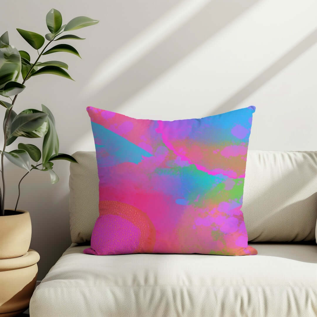 Between Worlds Premium Colorful Pillow