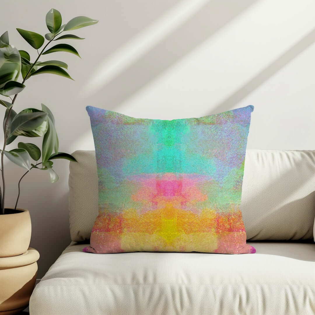 Pastel Fields Premium Colorful Pillow