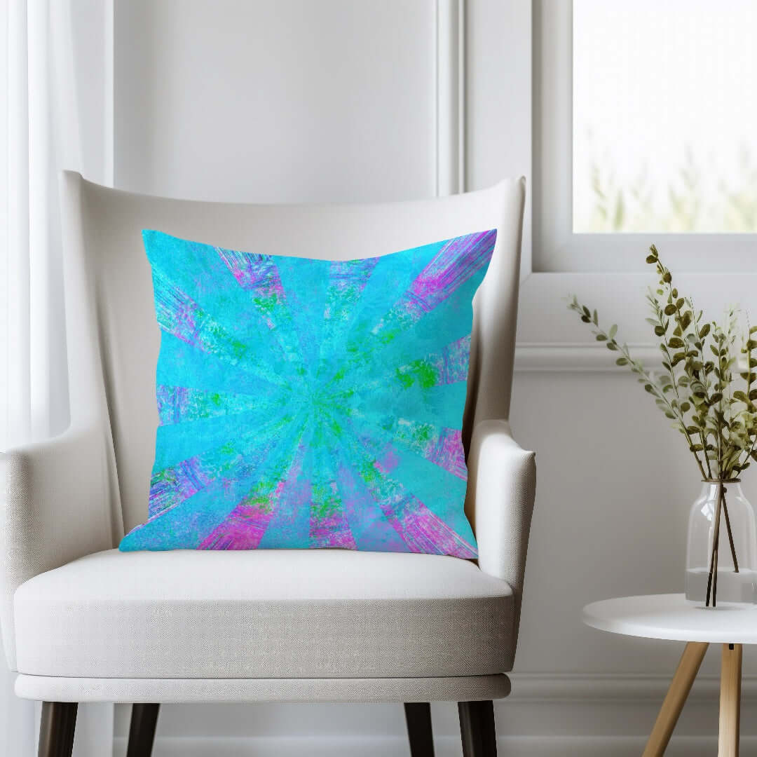 Blue Stingray Premium Colorful Pillow