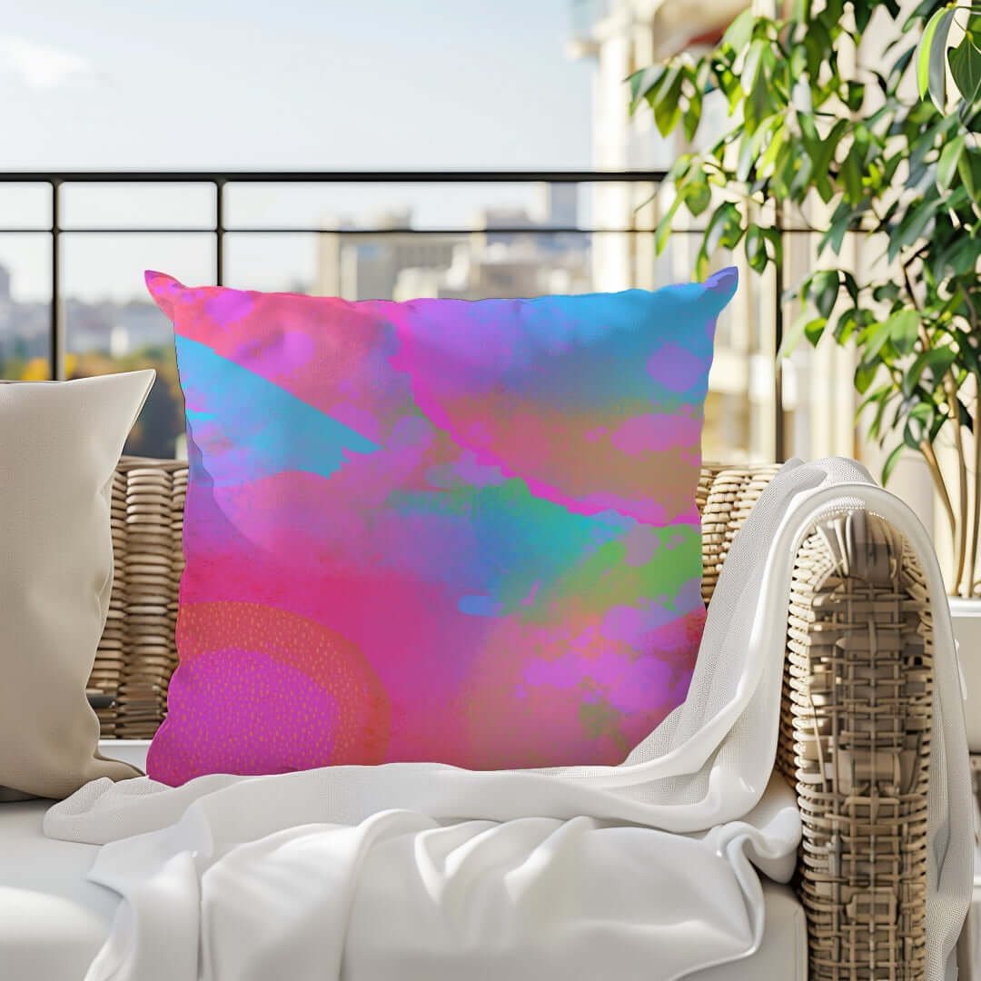 Between Worlds Premium Colorful Pillow