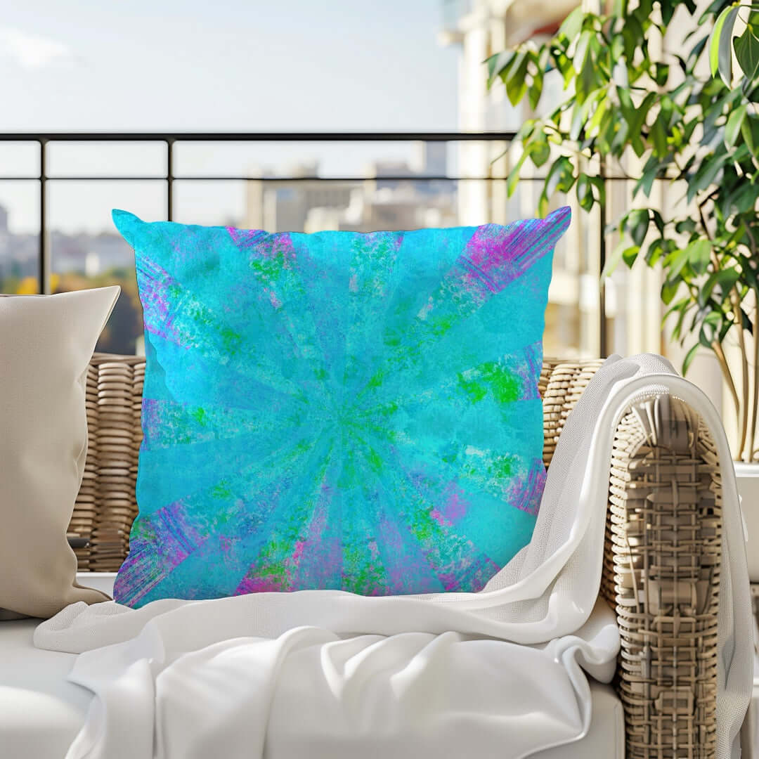 Blue Stingray Premium Colorful Pillow