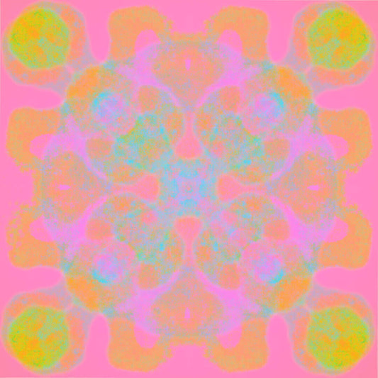 Pink Kaleidoscope Fractal “Mandala” Canvas Print Wall Art