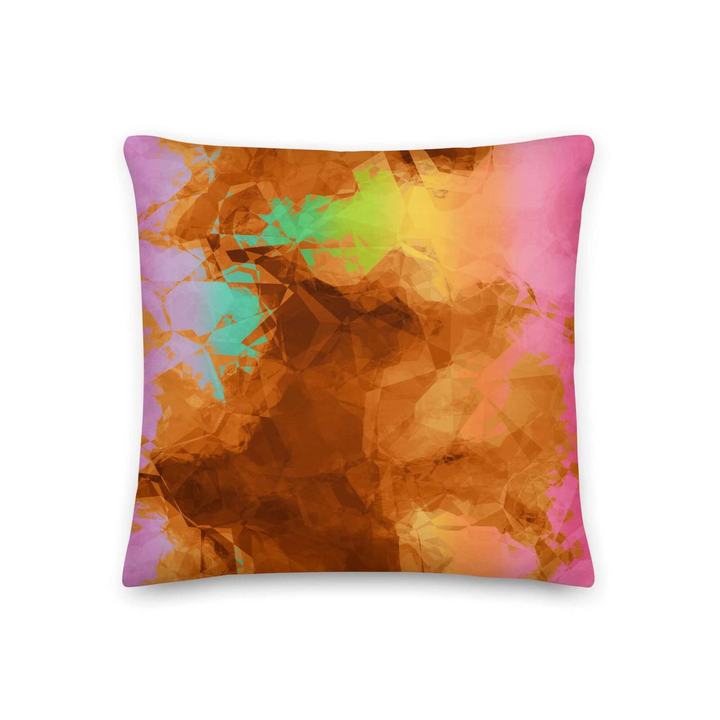 Burnt Rainbow Crumple Premium Colorful Pillow