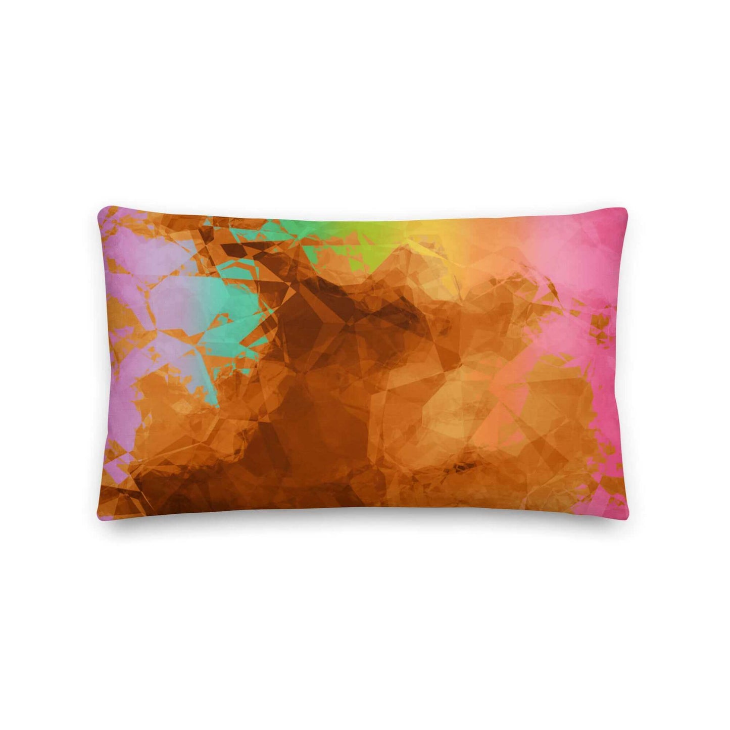 Burnt Rainbow Crumple Premium Colorful Pillow