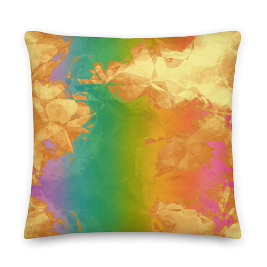 Rainbow Geode Premium Colorful Pillow