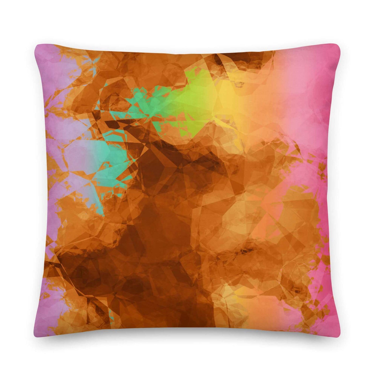 Burnt Rainbow Crumple Premium Colorful Pillow