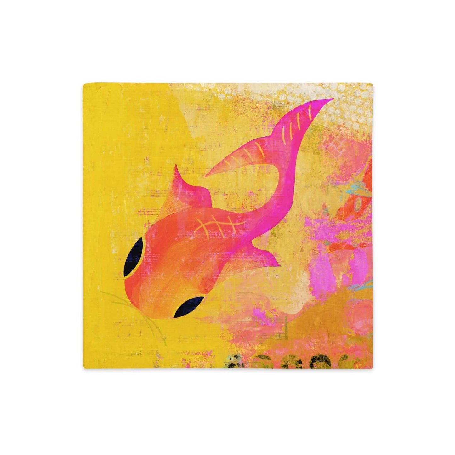 Yellow Koi Premium Colorful Pillow Cover