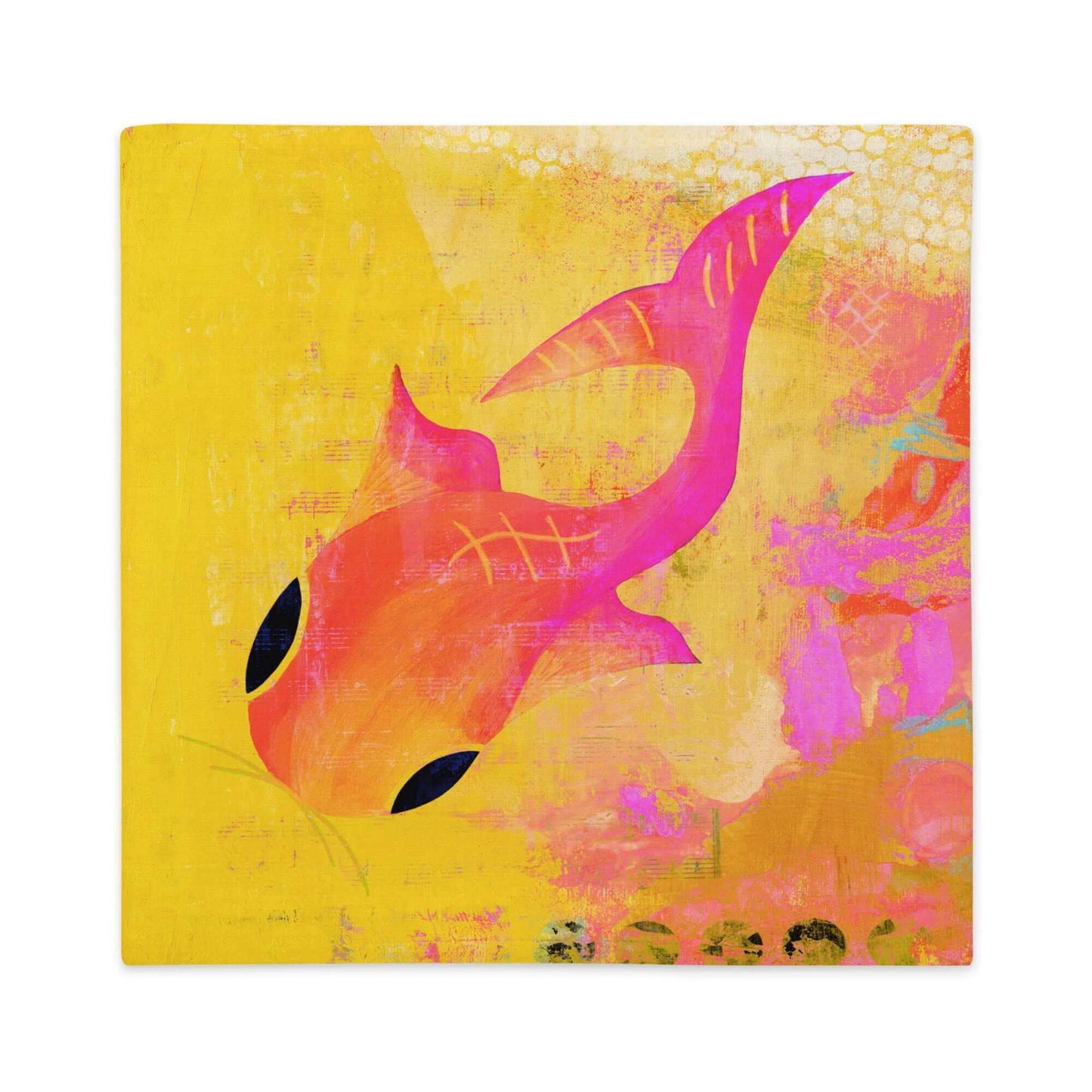 Yellow Koi Premium Colorful Pillow Cover